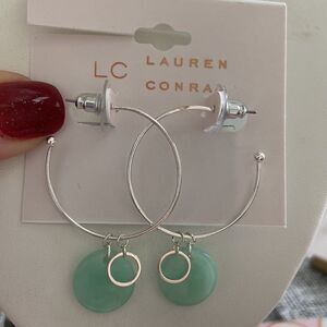 Lauren Conrad Silver Loop with stone - mint color NWT